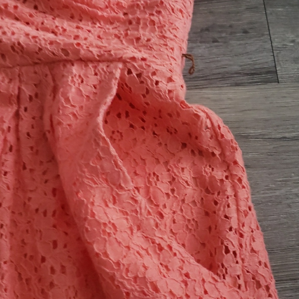 Jodi Kristopher Coral Strapless Dress Juniors - Picture 3 of 5